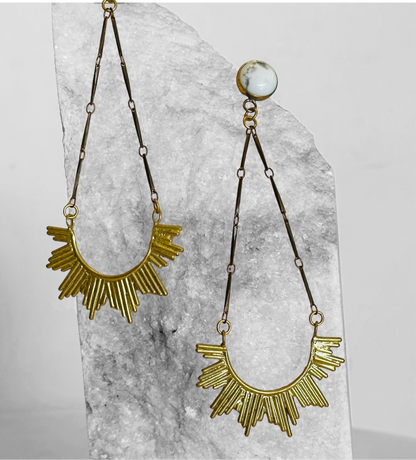 Earrings Marble Sun